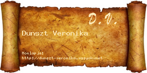 Dunszt Veronika névjegykártya